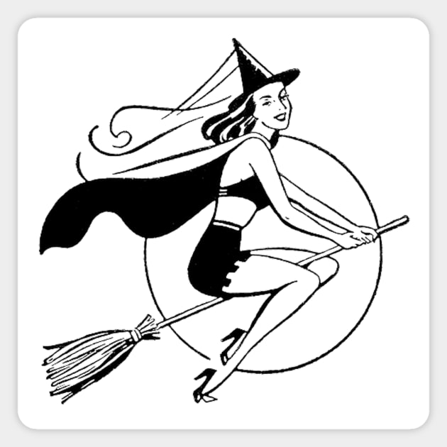 Beautiful Sexy Witch Sticker by born30